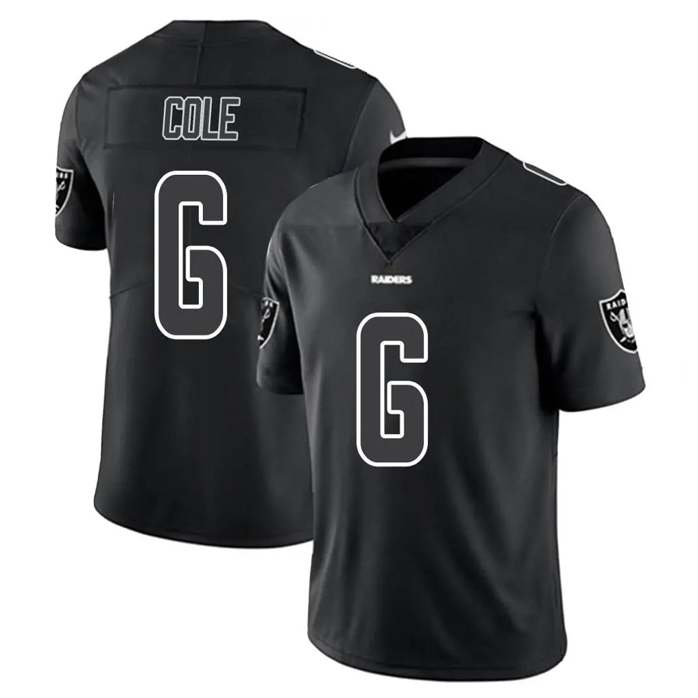LV.Raiders #6 A.J. Cole Player Black Limited Black Impact Home Game Ldoa Stitched Jerseys