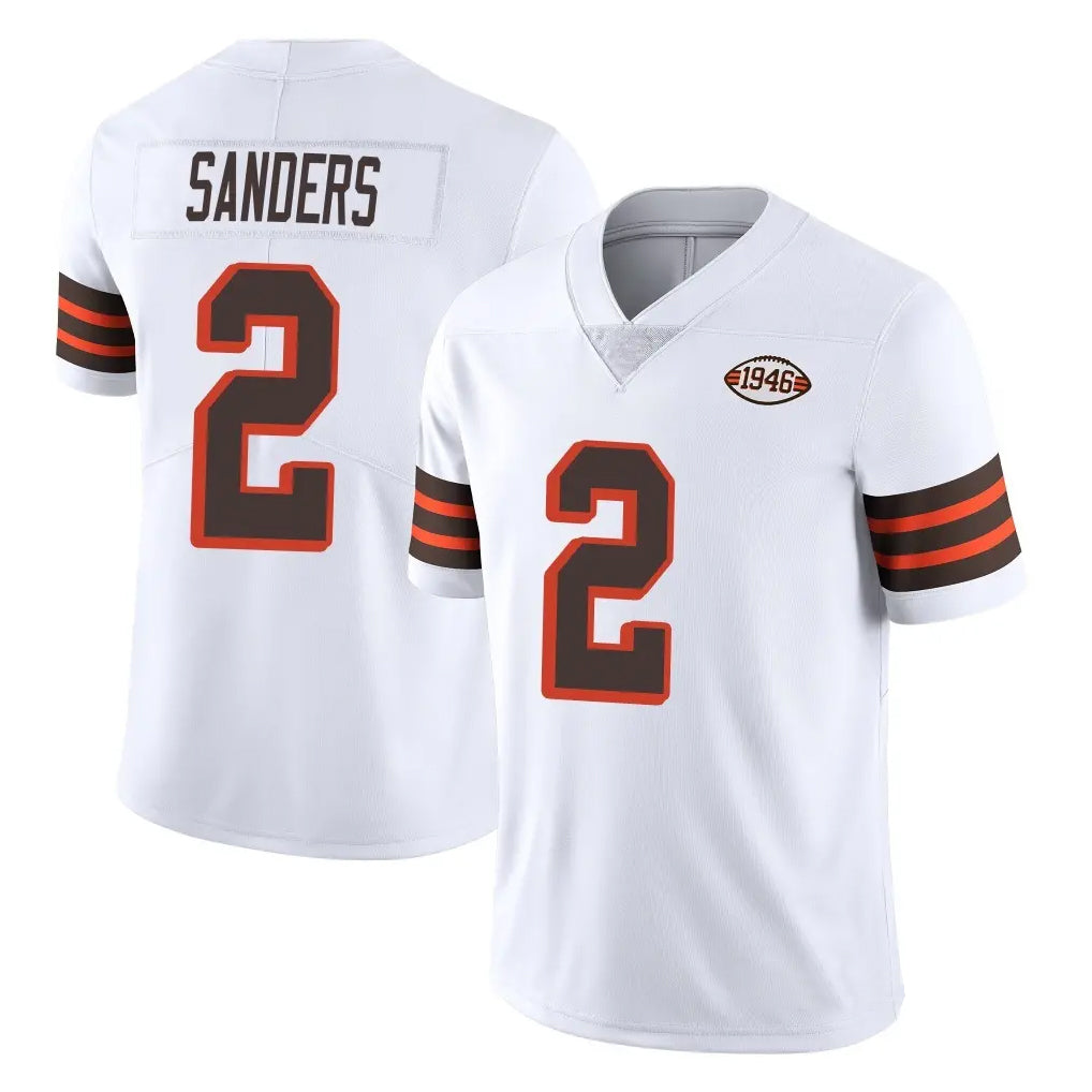 C.Browns #2 Shedeur Sanders Player White Limited  Vapor 1946 Collection Alternate Game Ldoa Stitched Jerseys