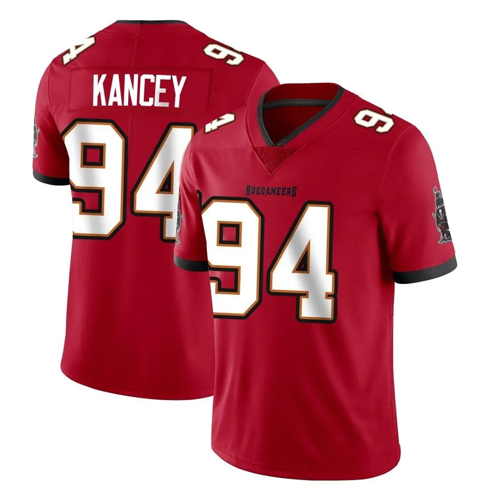TB.Buccaneers #94 Calijah Kancey Player Red Limited Vapor F.U.S.E. Home Game Ldoa Stitched Jerseys
