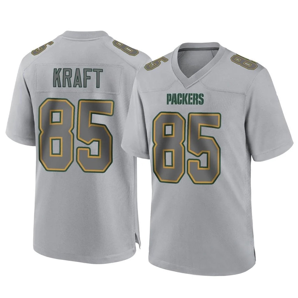 GB.Packers #85 Tucker Kraft Player Gray Atmosphere Fashion Home Game Ldoa Stitched Jerseys