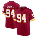 W.Commanders #94 Daron Payne Player Burgundy Game Home Ldoa Stitched Jerseys