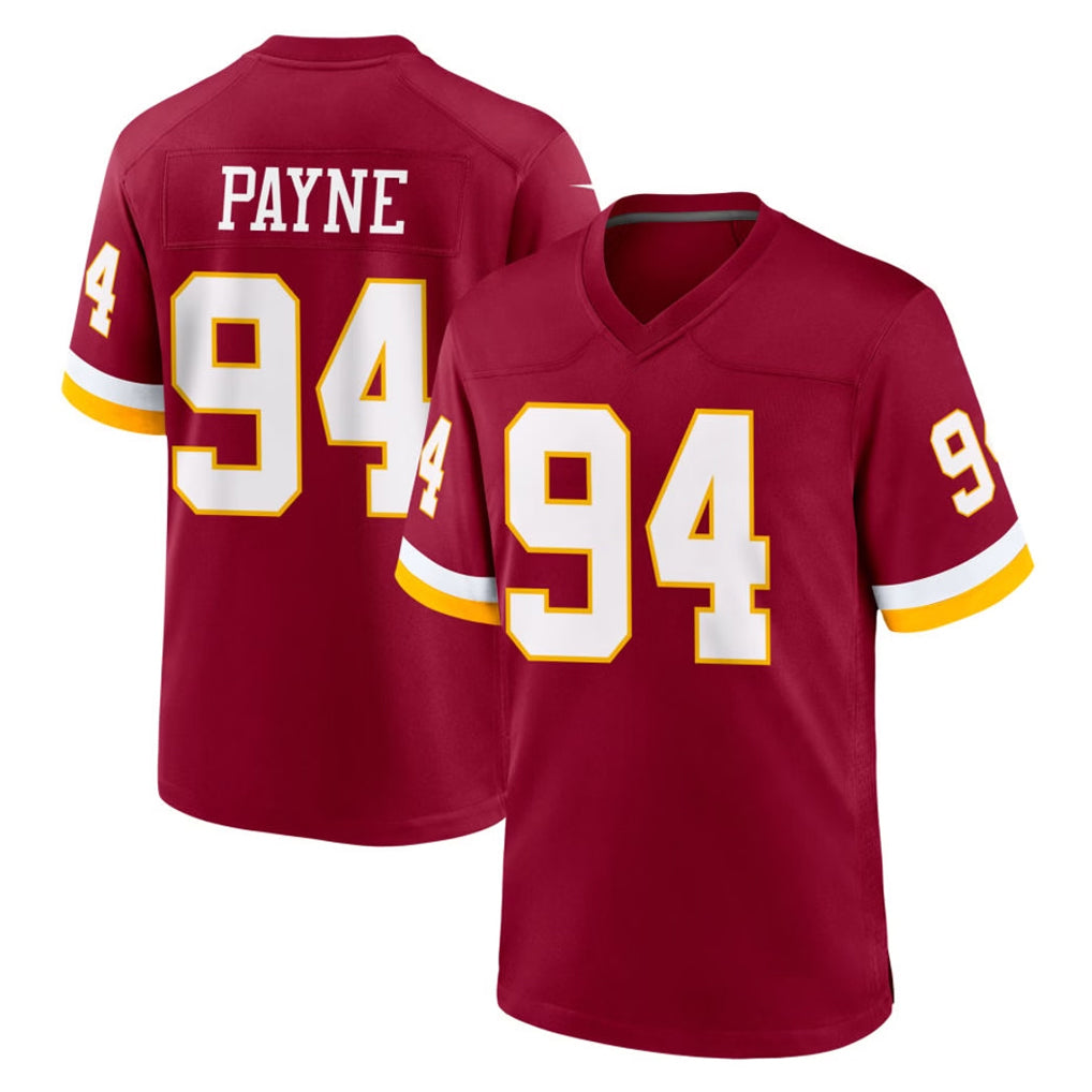 W.Commanders #94 Daron Payne Player Burgundy Game Home Ldoa Stitched Jerseys