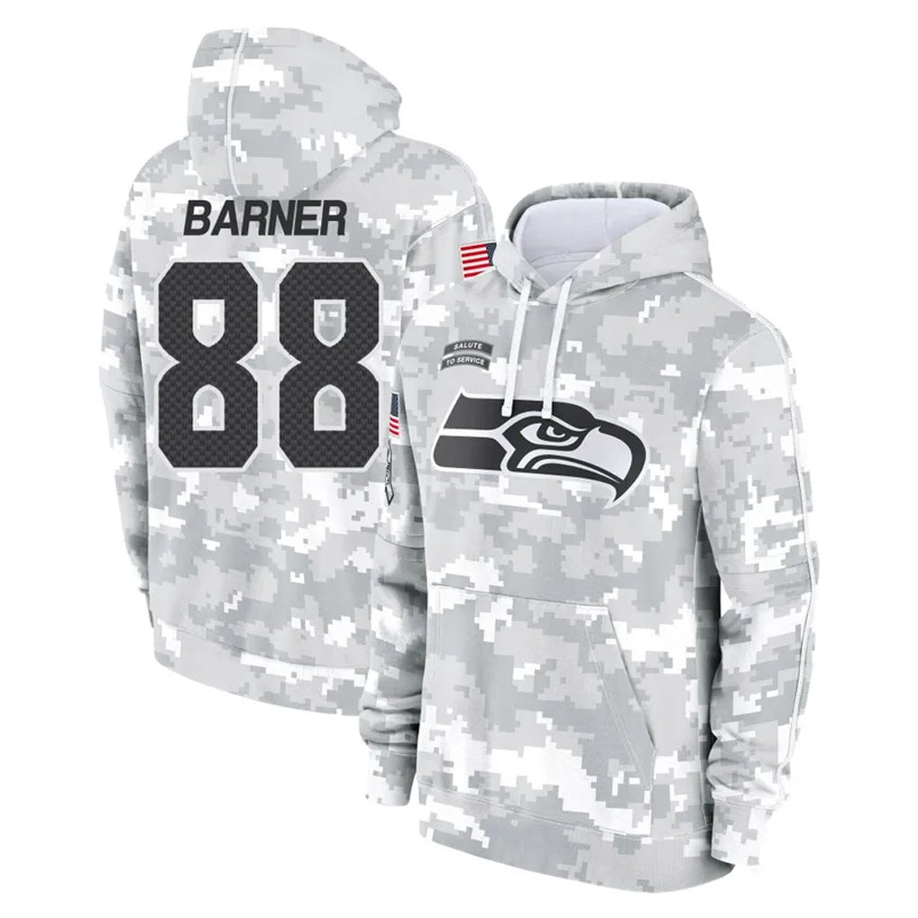 S.Seahawks #88 AJ Barner Player Arctic Camo Limited Salute to Service Pullover Hoodies Game Ldoa Stitched Jerseys