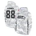 S.Seahawks #88 AJ Barner Player Arctic Camo Limited Salute to Service Pullover Hoodies Game Ldoa Stitched Jerseys