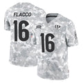C.Bengals #16 Joe Flacco Player Arctic Camo Salute to Service Limited Ldoa Stitched Jerseys