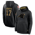 C.Panthers #17 Xavier Legette Player Black Salute to Service Pullover Hoodies Limited Game Ddoa Ldoa Stitched Jerseys