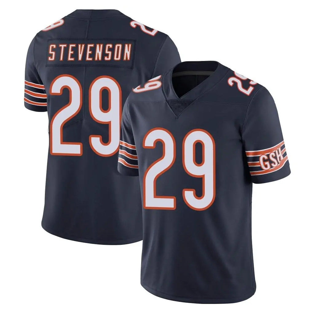 C.Bears #29 Tyrique Stevenson Player Navy Vapor Untouchable Limited Home Game Ldoa Stitched Jerseys