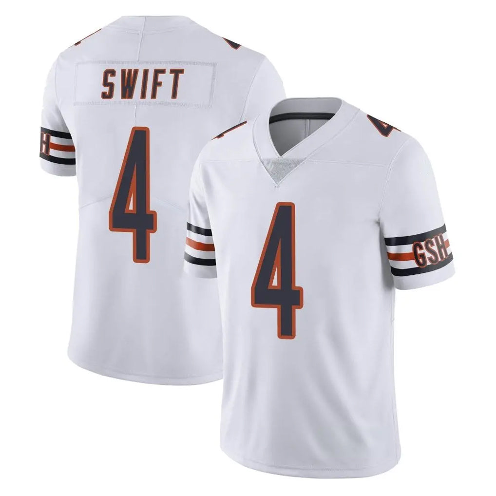 C.Bears #4 D'Andre Swift Player White Vapor Untouchable Limited Home Game Ldoa Stitched Jerseys