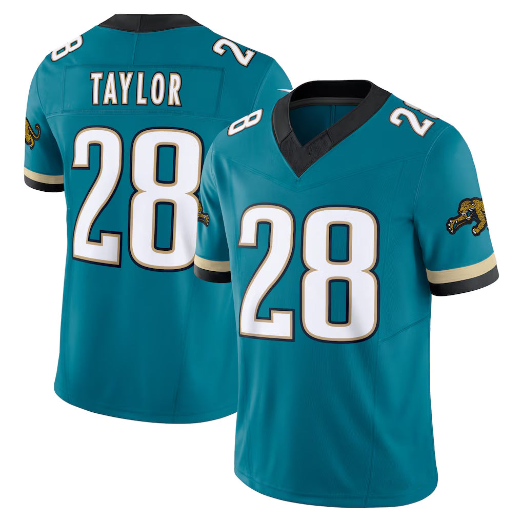 J.Jaguars #28 Fred Taylor Player Teal Prowler Throwback Vapor F.U.S.E. Limited Home Game Ldoa Stitched Jerseys