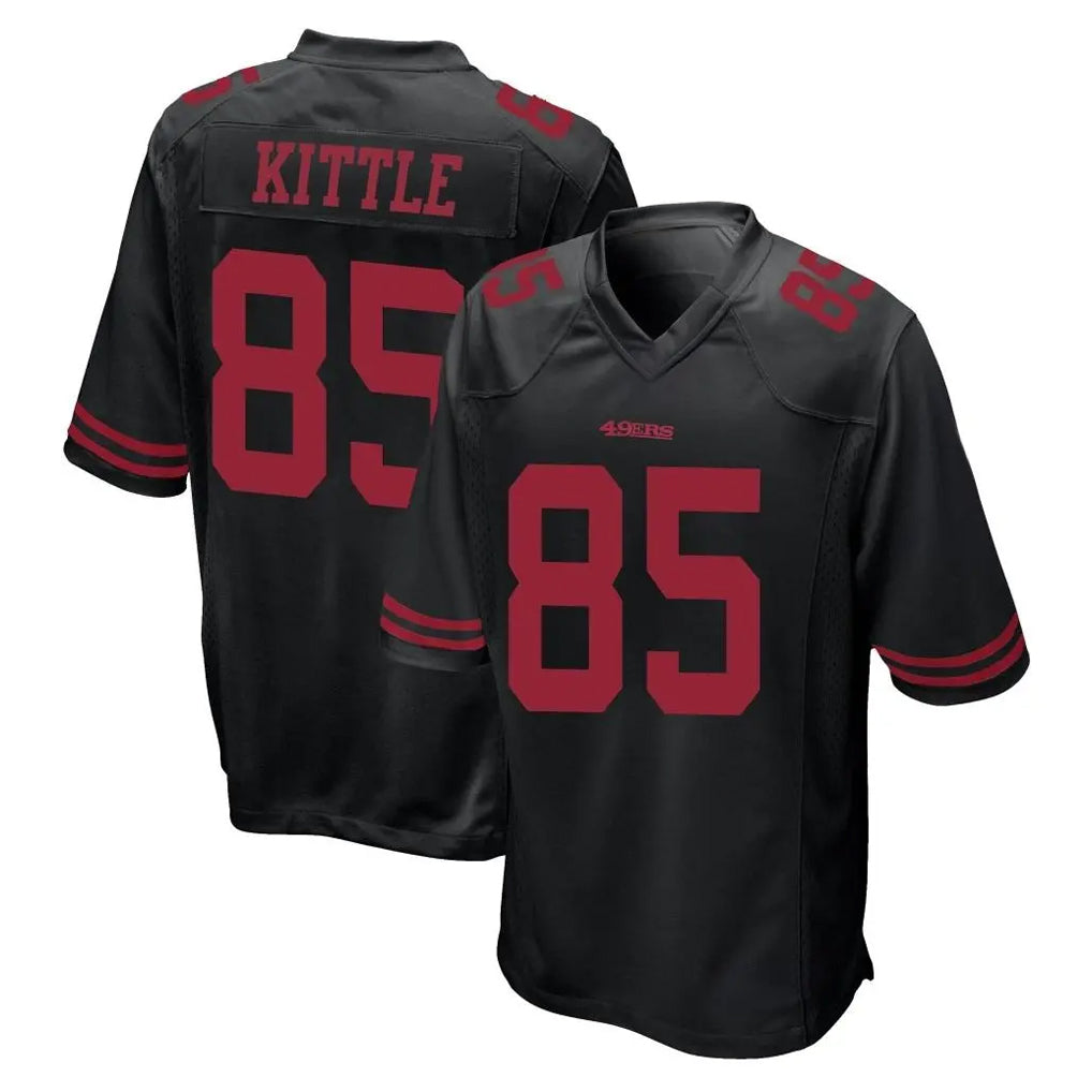 SF.49ers #85 George Kittle Player Black Alternate Home Game Ldoa Stitched Jerseys