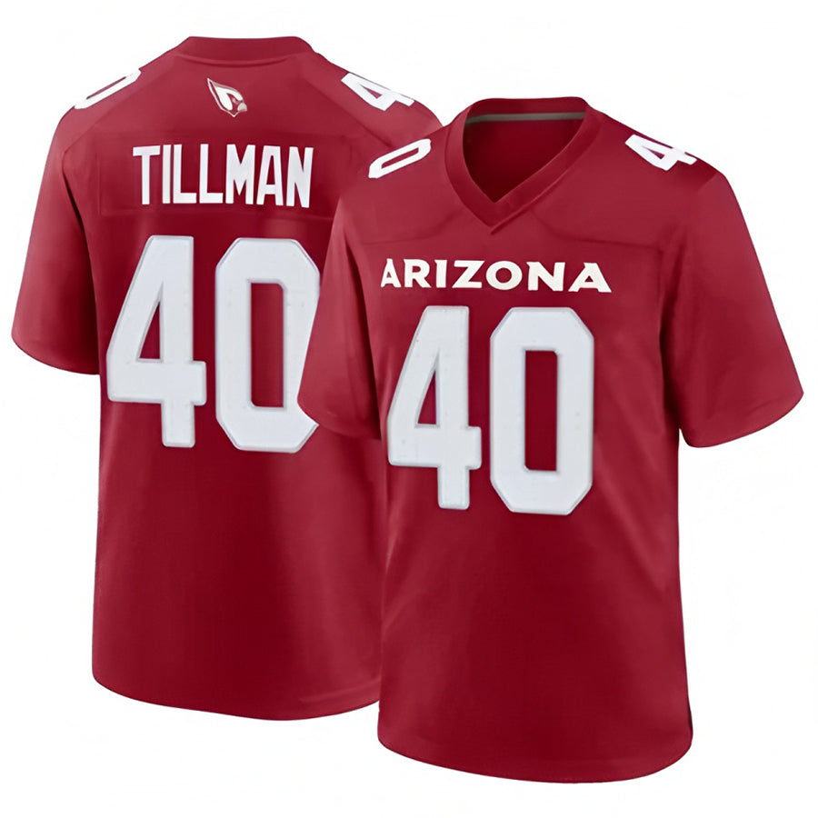 A.Cardinals #40 Pat Tillman Player Cardinal Game Home Ldoa Stitched Jerseys