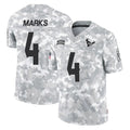 H.Texans #4 Woody Marks Player Arctic Camo Salute To Service Limited Game Ldoa Stitched Jerseys