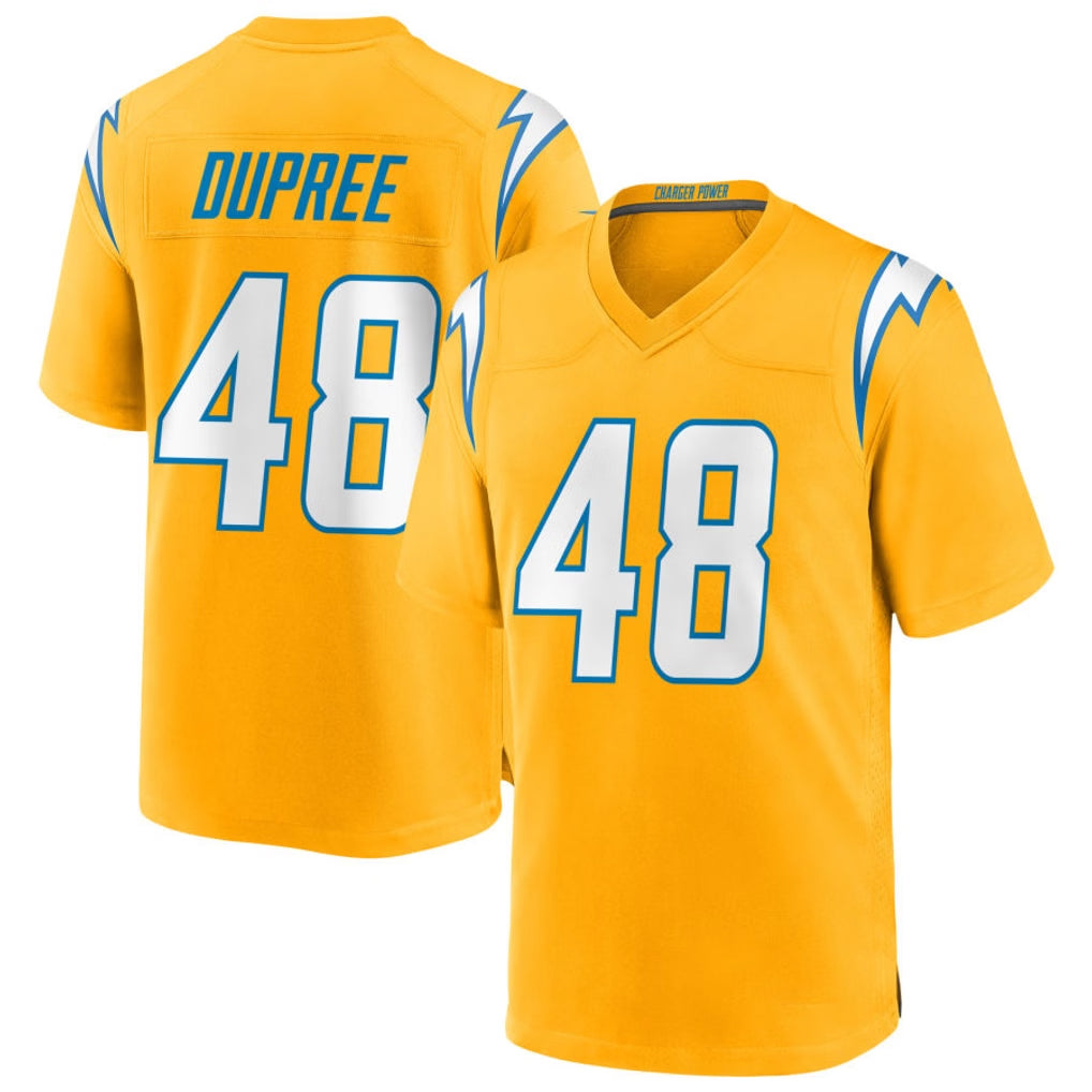 LA.Chargers #48 Bud Dupree Player Gold Home Game Ldoa Stitched Jerseys