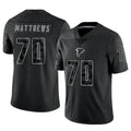 A.Falcons #70 Jake Matthews Player Black RFLCTV Limited Ldoa Stitched Jerseys