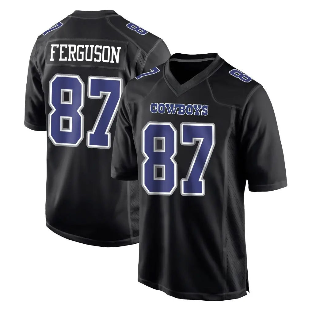 D.Cowboys #87 Jake Ferguson Player Carbon Black Fashion Home Game Ldoa Stitched Jerseys