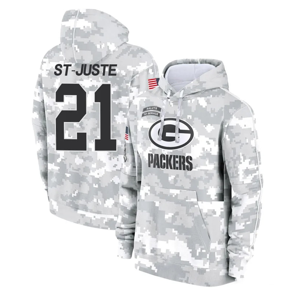 GB.Packers #21 Benjamin St-Juste Player Arctic Camo Salute to Service Hoodies Limited Game Ldoa Stitched Jerseys