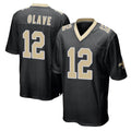 NO.Saints #12 Chris Olave Player Black Home Game Ldoa Stitched Jerseys