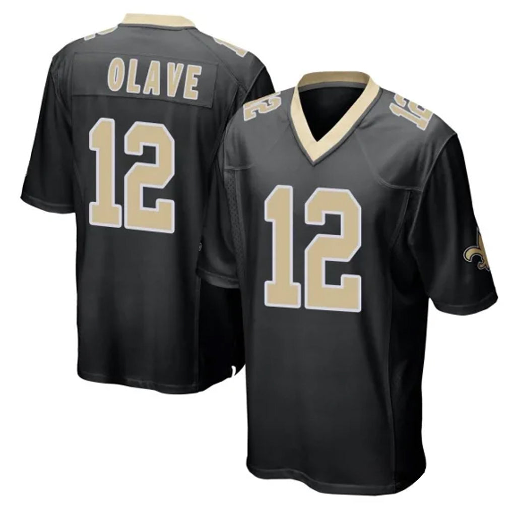 NO.Saints #12 Chris Olave Player Black Home Game Ldoa Stitched Jerseys