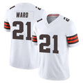 C.Browns #21 Denzel Ward Player White Vapor F.U.S.E. Limited Home Game Ldoa Stitched Jerseys