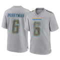 LA.Chargers #6 Denzel Perryman Player Gray Atmosphere Fashion Home Game Ldoa Stitched Jerseys