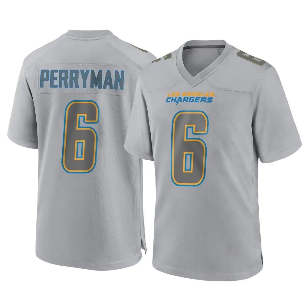 LA.Chargers #6 Denzel Perryman Player Gray Atmosphere Fashion Home Game Ldoa Stitched Jerseys