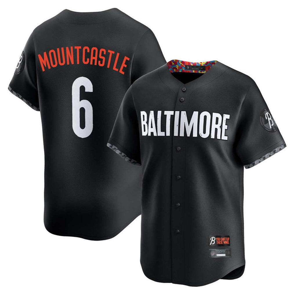 B.Orioles #6 Ryan Mountcastle Player Black City Connect Limited Home Game Ldoa Stitched Jerseys