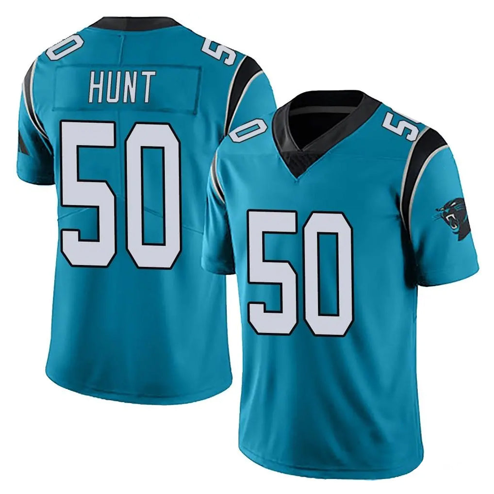 C.Panthers #50 Robert Hunt Player Blue Vapor Untouchable Limited Game Ldoa Stitched Jerseys