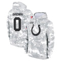 IN.Colts #0 Camryn Bynum Player Arctic Camo Salute to Service Hoodies Limited Game Ldoa Stitched Jerseys