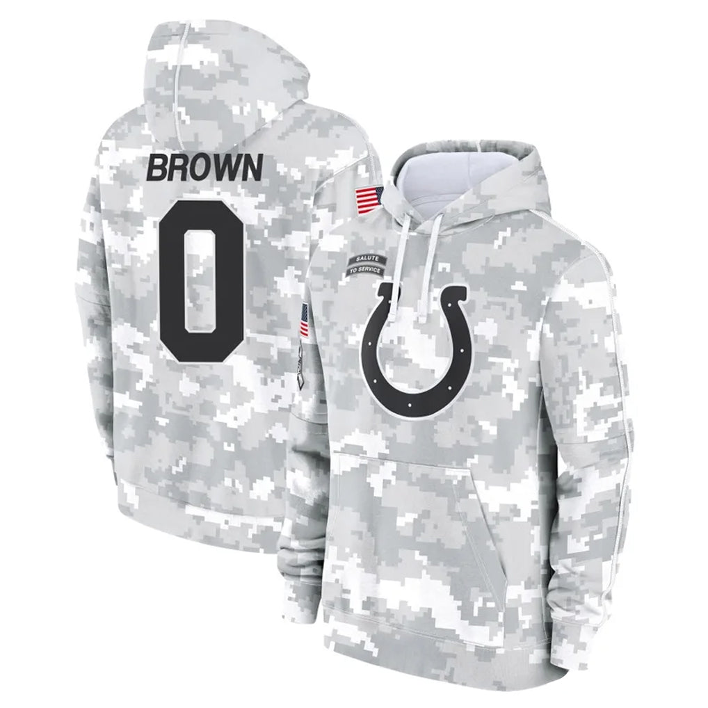 IN.Colts #0 Camryn Bynum Player Arctic Camo Salute to Service Hoodies Limited Game Ldoa Stitched Jerseys