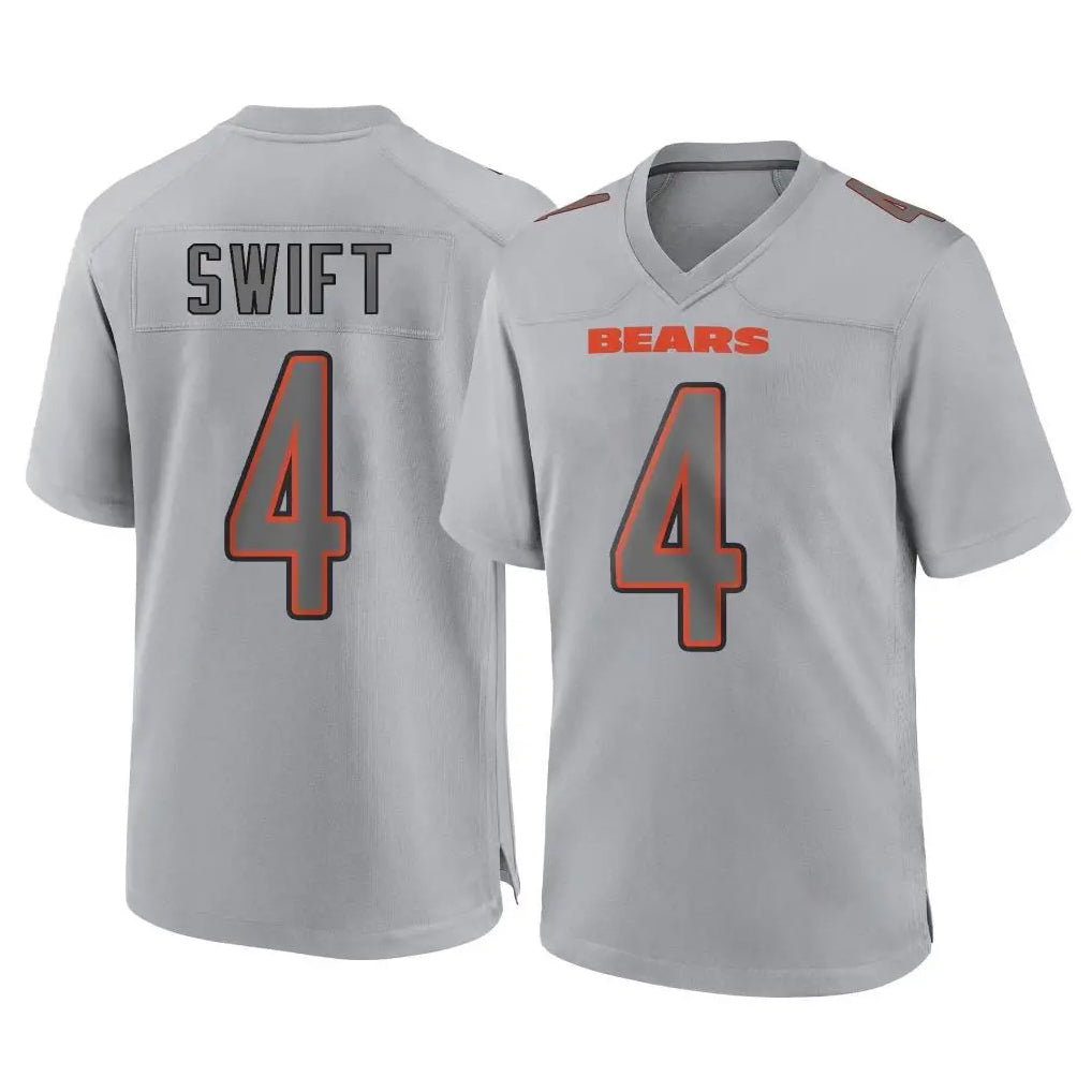 C.Bears #4 D'Andre Swift Player Gray Atmosphere Fashion Game Ldoa Stitched Jerseys