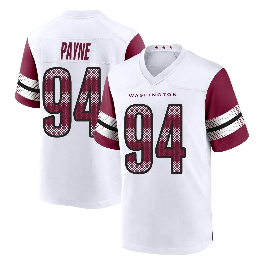 W.Commanders #94 Daron Payne Player White Game Home Ldoa Stitched Jerseys