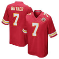KC.Chiefs #7 Harrison Butker Player Red Home Game Ldoa Stitched Jerseys
