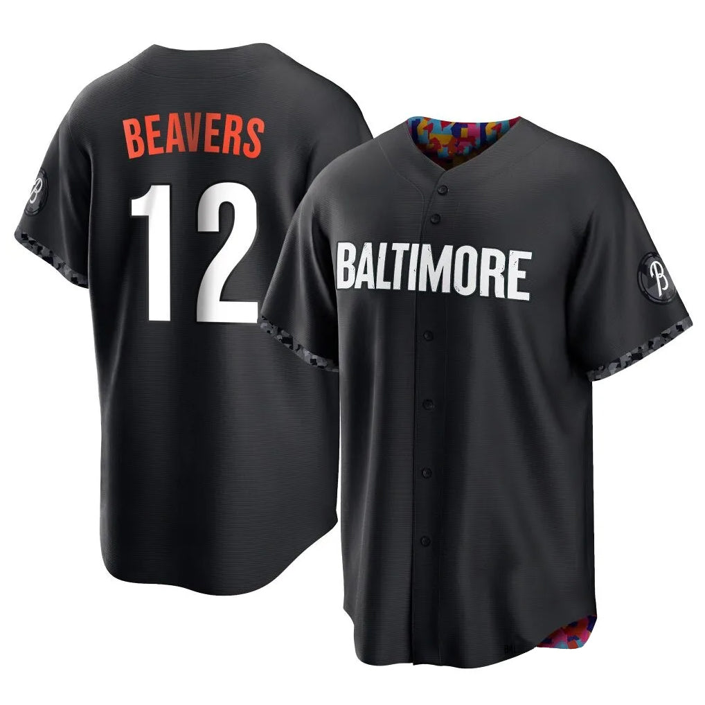 B.Orioles #12 Dylan Beavers Player Black City Connect Home Game Ldoa Stitched Jerseys