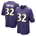 B.Ravens #32 Trenton Simpson Player Purple Home Game Ldoa Stitched Jerseys