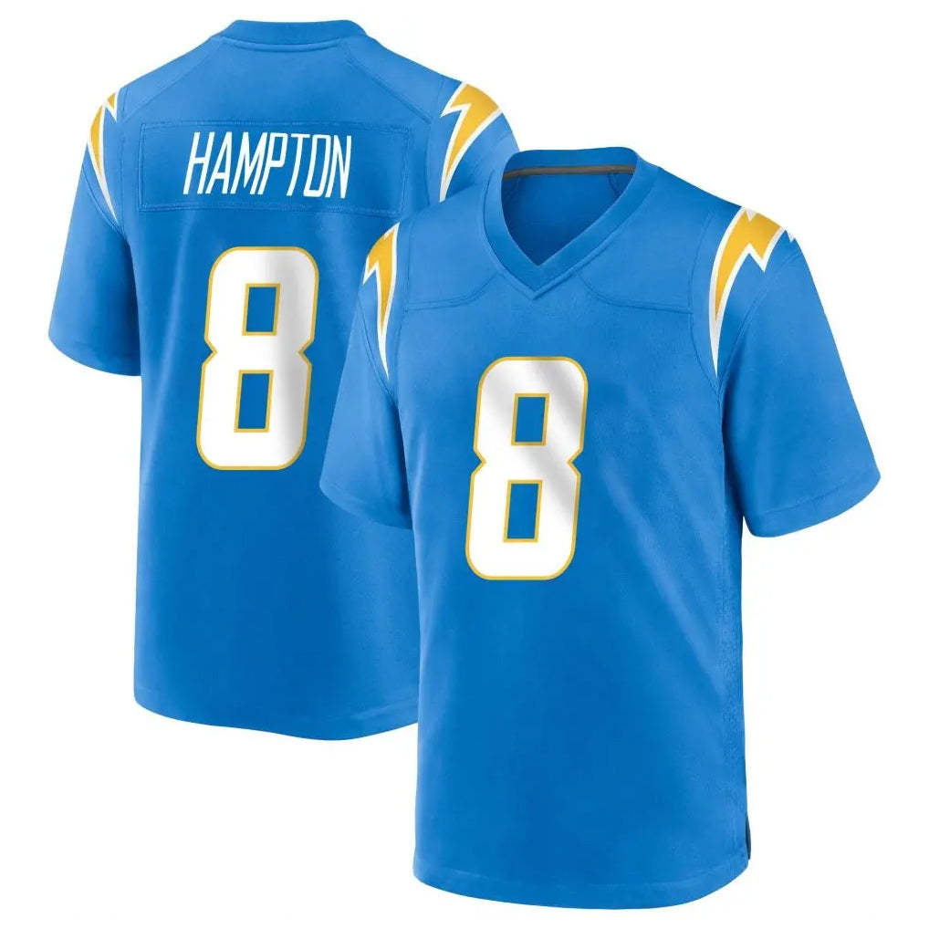 LA.Chargers #8 Omarion Hampton Player Blue Home Game Ldoa Stitched Jerseys