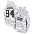 C.Browns #94 Mason Graham Player Arctic Camo Salute to Service Hoodies Limited Game Ldoa Stitched Jerseys