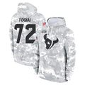 H.Texans #72 Tommy Togiai Player Arctic Camo Salute to Service Hoodies Limited Game Ldoa Stitched Jerseys