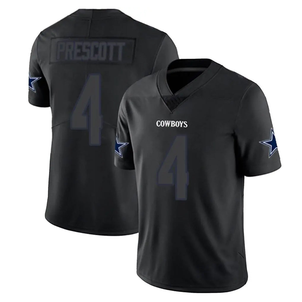 D.Cowboys #4 Dak Prescott Player Black Impact Limited Home Game Ldoa Stitched Jerseys