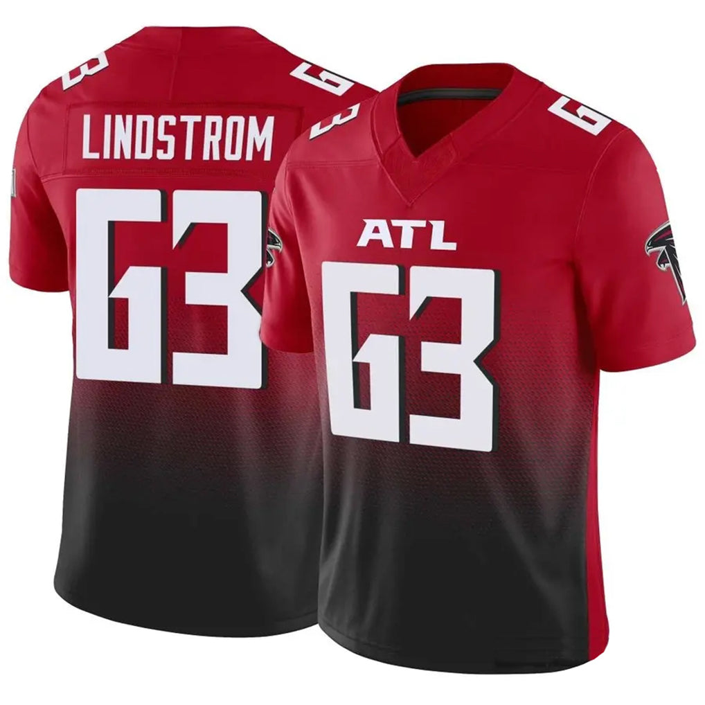 A.Falcons #63 Chris Lindstrom Player Red Vapor F.U.S.E. Limited Ldoa Stitched Jerseys