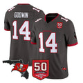 TB.Buccaneers #14 Chris Godwin Jr. Player Pewter Limited 2026 Season Vapor F.U.S.E. Home Game Ldoa Stitched Jerseys