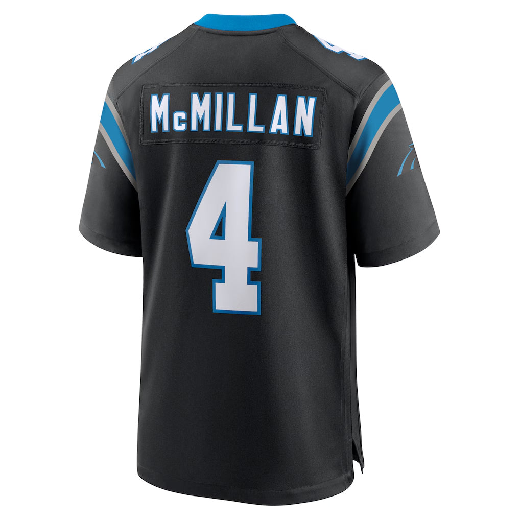 C.Panthers #4 Tetairoa McMillan Player Black Home Game Ldoa Stitched Jerseys