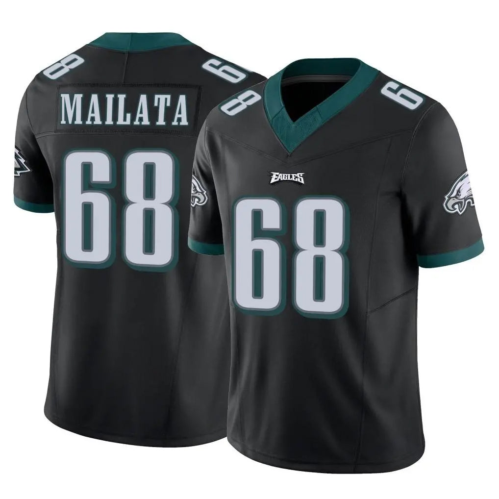 P.Eagles #68 Jordan Mailata Player Black Limited Vapor F.U.S.E. Home Game Ldoa Stitched Jerseys