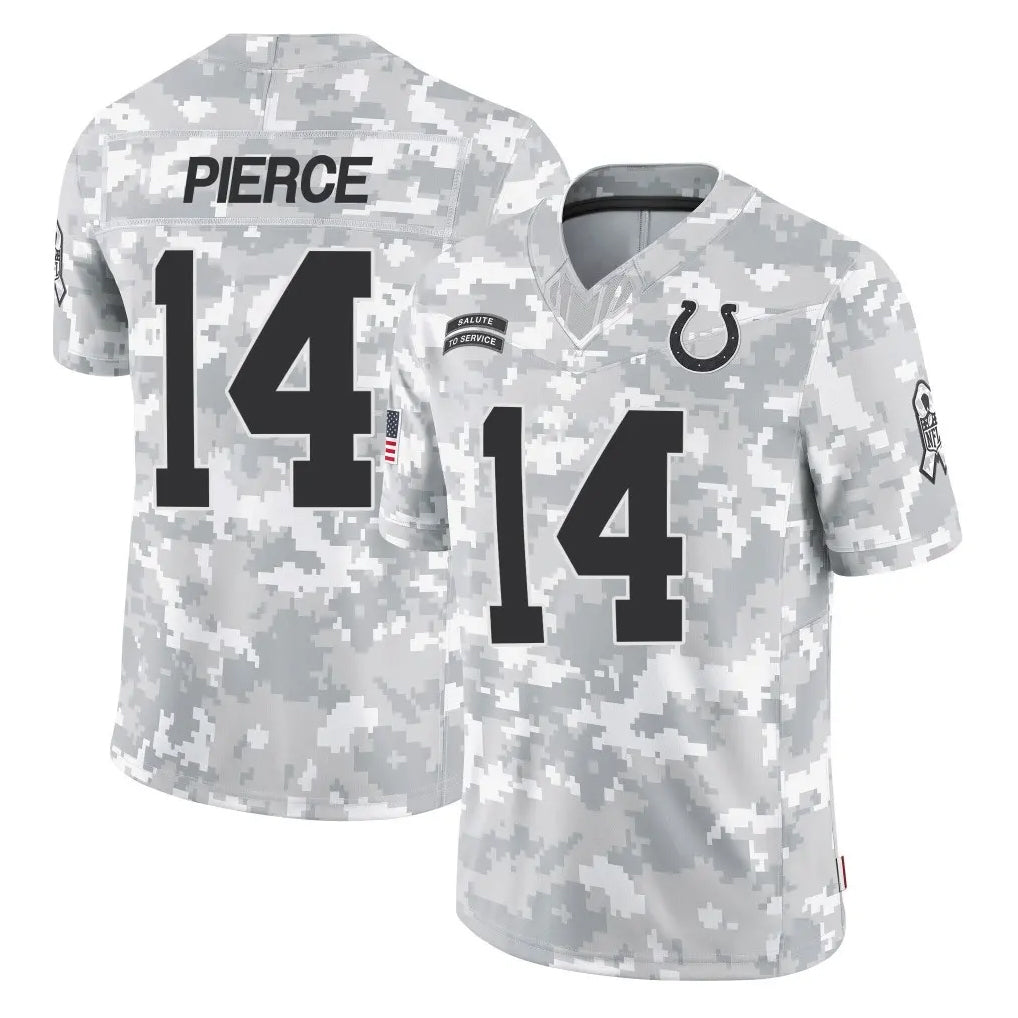 IN.Colts #14 Alec Pierce Player Arctic Camo Salute To Service Limited Game Ldoa Stitched Jerseys