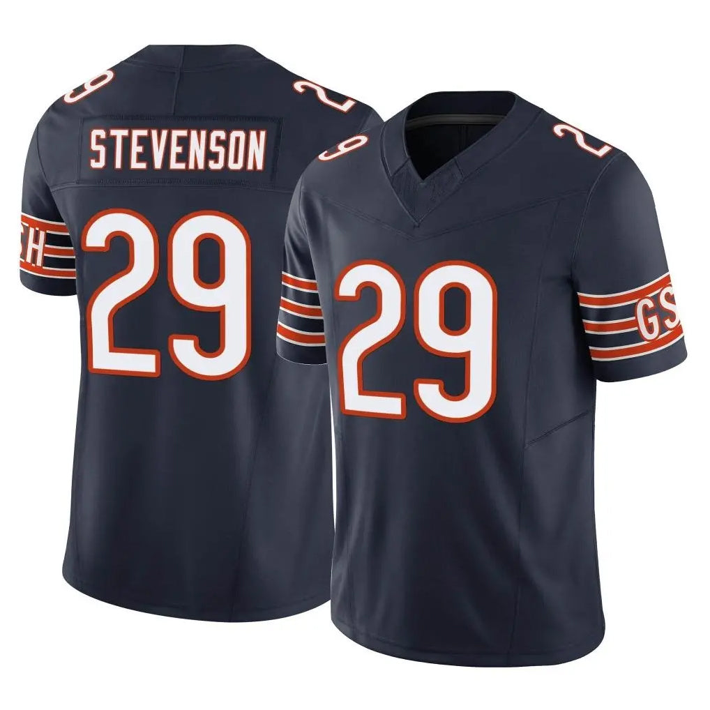 C.Bears #29 Tyrique Stevenson Player Navy Vapor F.U.S.E. Limited Home Game Ldoa Stitched Jerseys