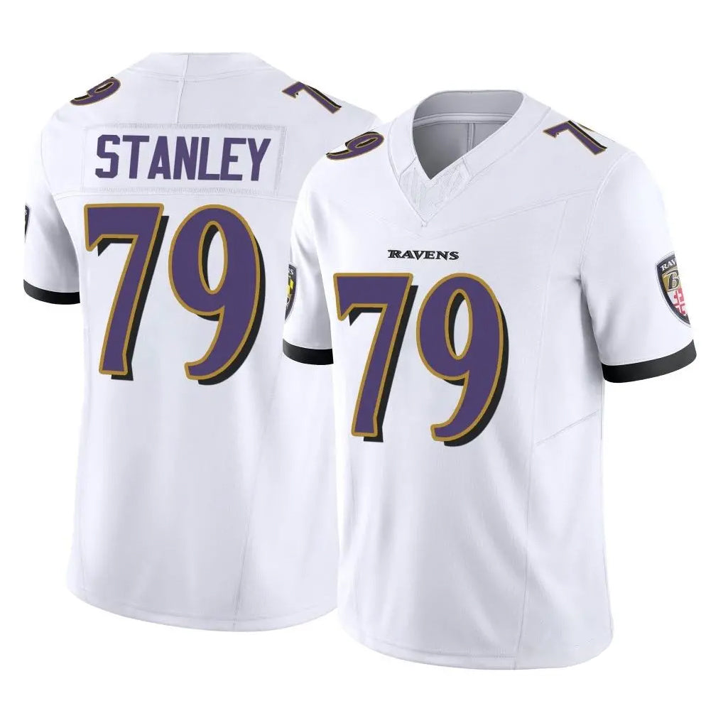 B.Ravens #79 Ronnie Stanley Player White Vapor F.U.S.E. Limited Home Game Ldoa Stitched Jerseys