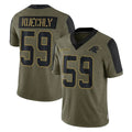 C.Panthers #59 Luke Kuechly Player Olive Salute to Service Limited Game Ldoa Stitched Jerseys