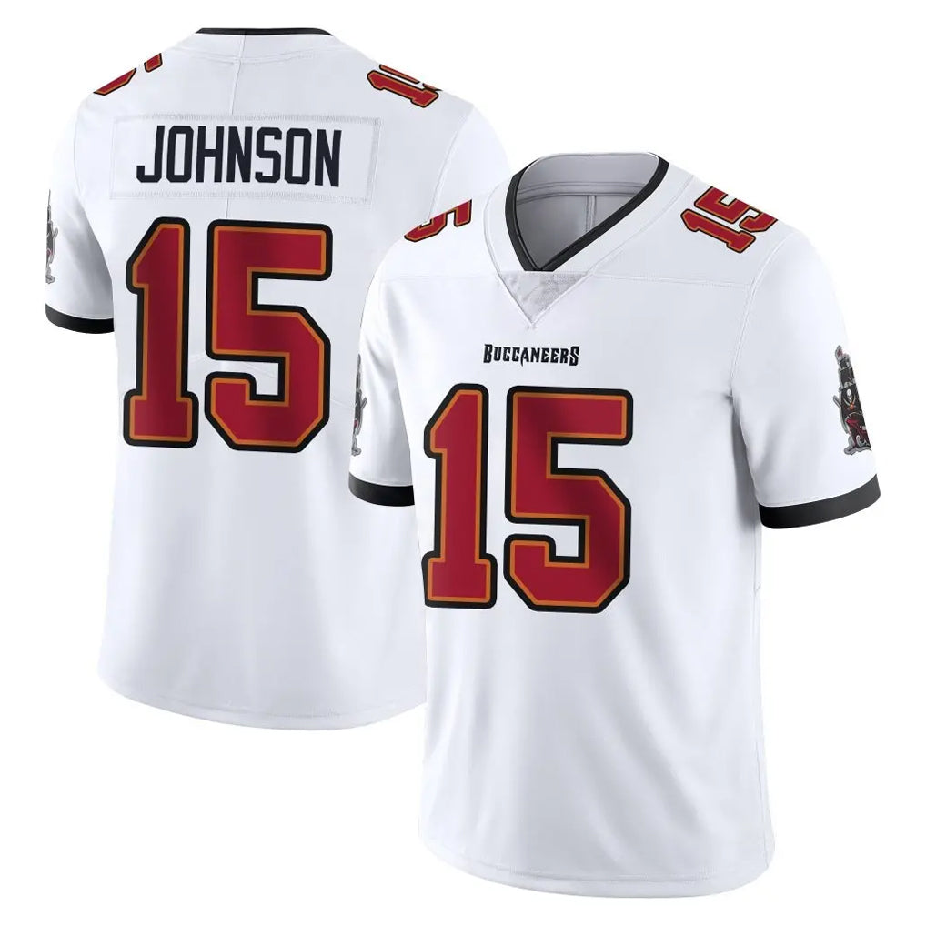 TB.Buccaneers #15 Tez Johnson Player White Limited Vapor Untouchable Home Game Ldoa Stitched Jerseys