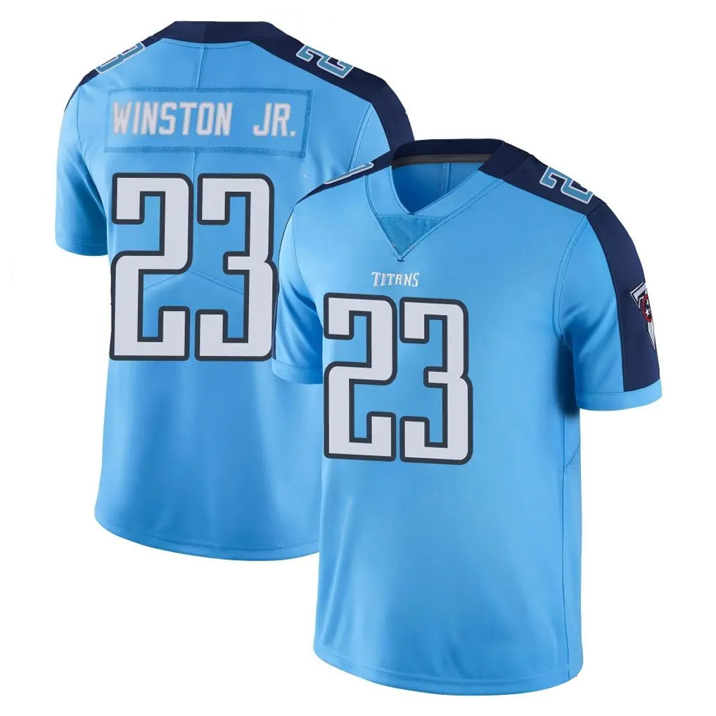 T.Titans #23 Kevin Winston Jr. Player Light Blue Limited Color Rush Home Game Ldoa Stitched Jerseys