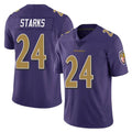 B.Ravens #24 Malaki Starks Player Purple Color Rush Vapor Untouchable Limited Home Game Ldoa Stitched Jerseys
