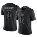 C.Bengals #5 Tee Higgins Player Black Reflective Limited Game Ldoa Stitched Jerseys